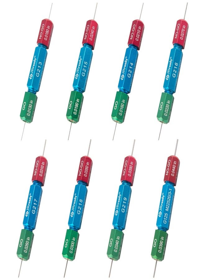JRready ST5101 Measuring Tool Kit Consists of 8 Go-NoGo Gage for Testing The Indenter Working Diamater of M22520 2 01 Series Crimper Tool - Image 1
