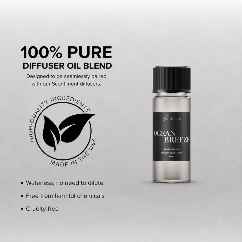 Scentiment Diffuser Oil - Ocean Breeze | Inspired by Five Star Hotels' Lobby Scent | Luxurious Scent with Notes of Bergamot, Lemon, Jasmine with Marine & Amber (20ml) - Image 3