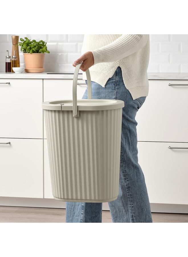 Zaboon Bin With Lid, Grey-Beige, 26 L - Image 5