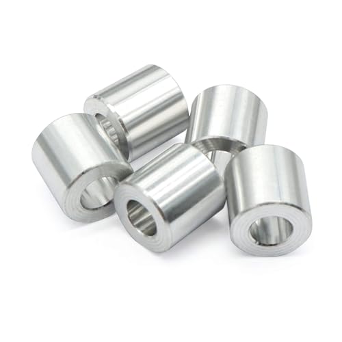 Wulankd 25pcs Aluminum Spacer 1/2" OD x 1/4" ID x 1/2" Length, Round Spacer, Unthreaded Standoff Bushing Plain Finish, Fits Screws Bolts 1/4" - Image 1