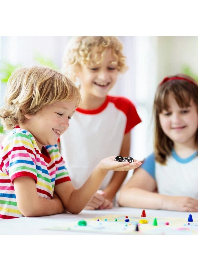 GWHOLE 12 Pcs Standard Game Dice Set, 6-Sided Black Mini Dice for Board Game Math Teaching Project,(Round Square) - Image 5