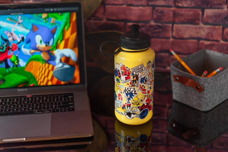 سونيك ذا هيدجهوج Sonic the Hedgehoge 24 Oz Sticker Bomb Bost Bottle by Funky - Image 5