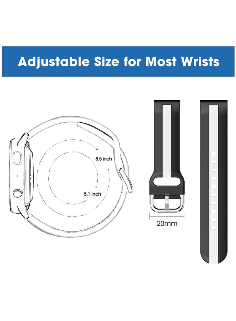 SYOSI Band Compatible with Samsung Galaxy Watch 5 Band/Galaxy Watch 5 Pro Band/Galaxy Watch 5 Band for Women Men, 20mm Soft Silicone Band for Samsung Active 2 Watch Bands/Galaxy Watch 3 Band. - Image 5