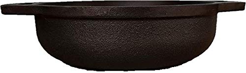 Bharath Agencies Cast Iron Large Kadai Kadhai with Flat Base Heavy Wok for Cooking 105 inch Diameter and 8 Cm Depth Induction Compatible Weight 3 Kgs - Image 4