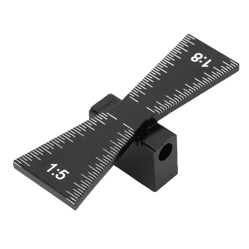 Aluminum Alloy Dovetail Jig Woodworking Tool Marking Gauge Ruler - Image 2