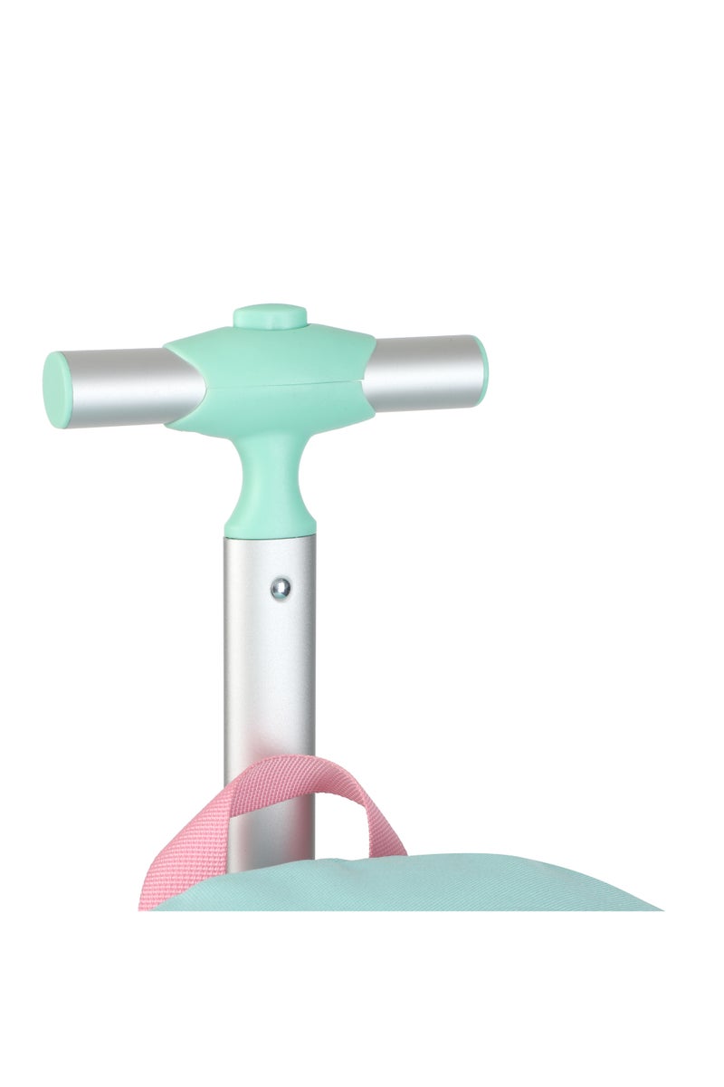 Girls 3-in-1 Trolley School Backpack Set – Lightweight Quilted Trolley Bag with Wheels, Lunch Bag & Pencil Case – Light Turquoise, Adjustable Straps, Durable for Primary & Elementary Students - Image 5