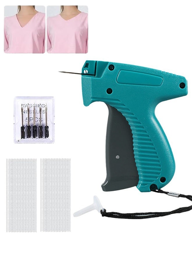 دوق مغناطيس تزيين الملابس، مغناطيس خياطة دقيق صغير للملابس، أداة إصلاح الملابس السريعة، مجموعة أدوات خياطة الهامش، يشمل 5 إبر و1000 مثبت، مثالي لإصلاح الملابس - الأخضر - Image 1