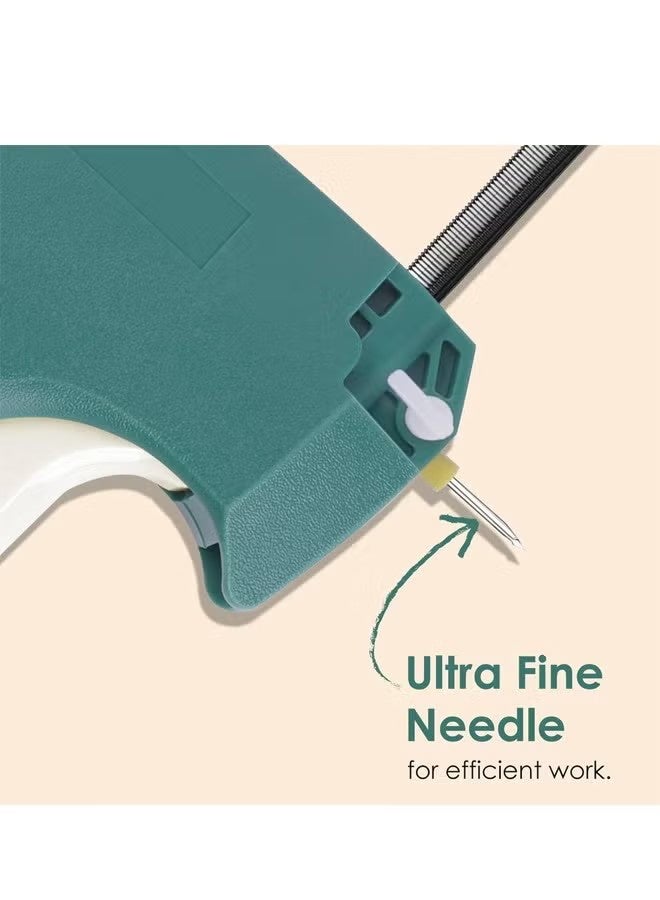 دوق مغناطيس تزيين الملابس، مغناطيس خياطة دقيق صغير للملابس، أداة إصلاح الملابس السريعة، مجموعة أدوات خياطة الهامش، يشمل 5 إبر و1000 مثبت، مثالي لإصلاح الملابس - الأخضر - Image 3