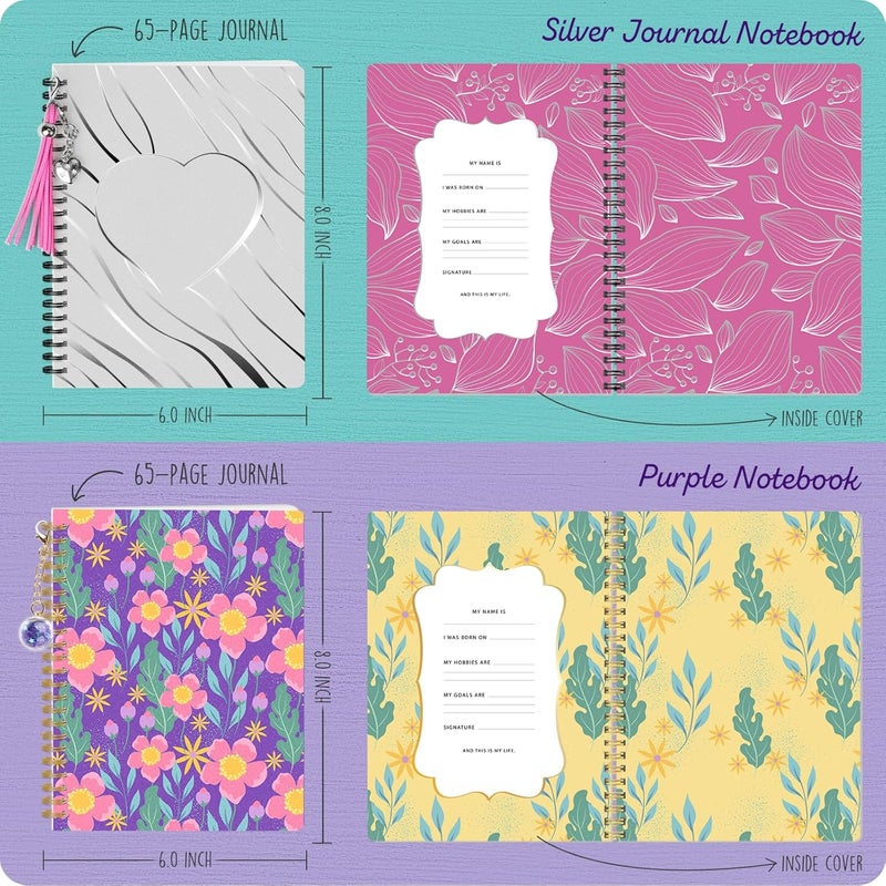 ONE TO FOUR 2-Pack DIY Journal Kit - Gifts for Girls Ages 8 9 10 11 12 13 14 Year Old - Cool Birthday Gifts Ideas for Girls - Art & Crafts for Tween Kid - Teen Girl Trendy Stuff - Scrapbook & Diary Supplies Set - Image 5