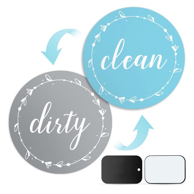 DISHWASHER MAGNET CLEAN DIRTY SIGN WORKS ON STAINLESS STEEL NON MAGNETIC DISH WASHERS 315 INCLUDES MAGNETIC PIECE WITH ADHESIVE FARMHOUSE KITCHEN ACCESSORIES DECOR APARTMENT NECESSITIES