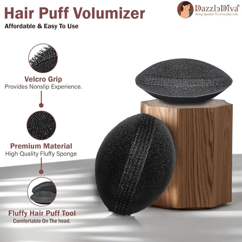 Generic MPK PERFECT 2Pcs hair volumizer Puff Maker stylish hair Making Accessories Bun Maker With Inserts Hair Volumizer Accessory for wedding look - Image 3