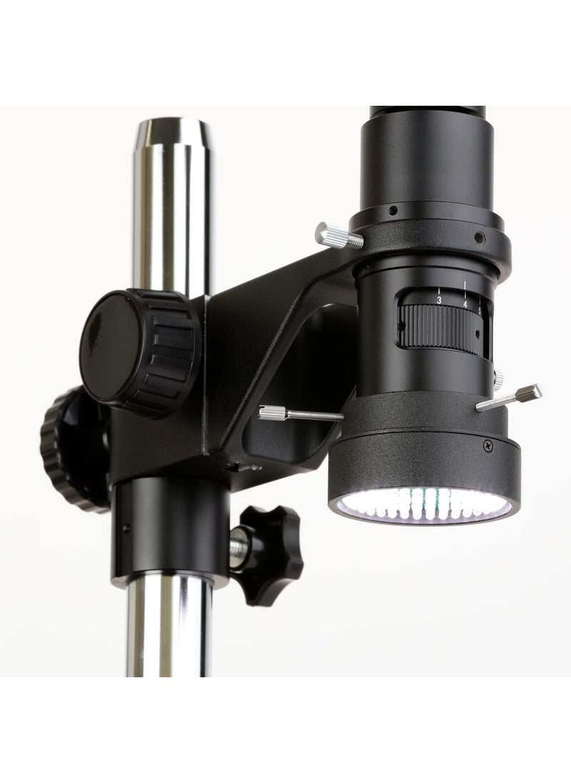 AmScope AmScope H800 Series Zoom Digital Inspection Monocular Stereo Microscope 07X5X Magnification on Pillar Stand with 4K HDMI Camera and 96LED Ring Light  - Image 3