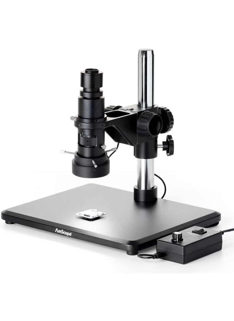 AmScope AmScope H800 Series Zoom Digital Inspection Monocular Stereo Microscope 07X5X Magnification on Pillar Stand with 4K HDMI Camera and 96LED Ring Light  - Image 2