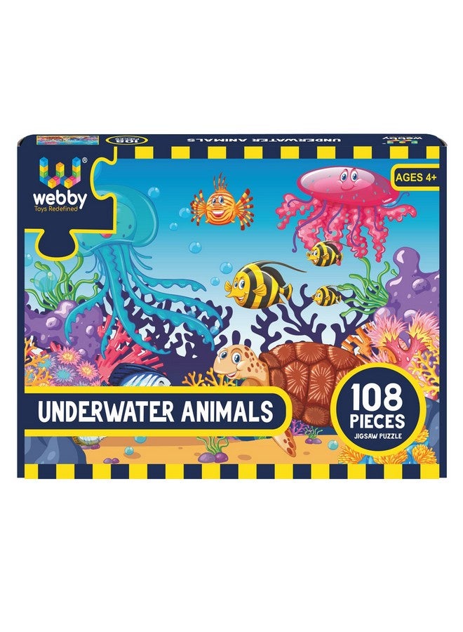 Webby Underwater Animals Jigsaw Puzzle, 108 Pieces - Image 1