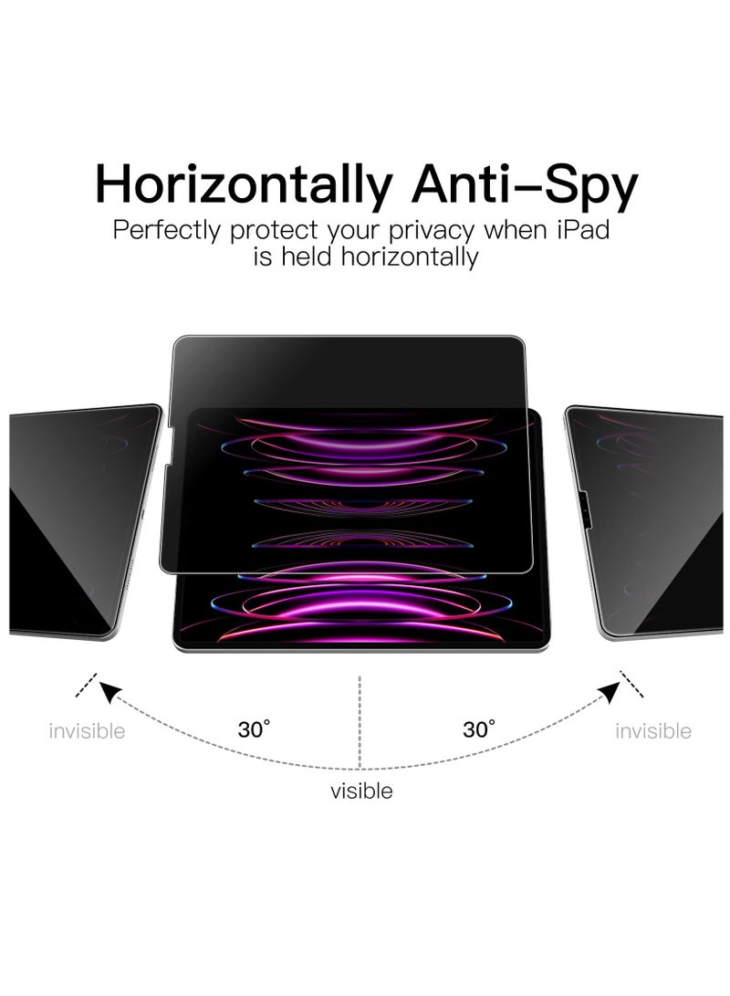 جي تيك واقي شاشة الخصوصية لجهاز Ipad Pro 12.9 بوصة 6Th 5Th 4Th 3Rd الجيل 2022 2021 2020 2018 فيلم زجاج مقسى مضاد للتجسس عبوة واحدة - Image 2