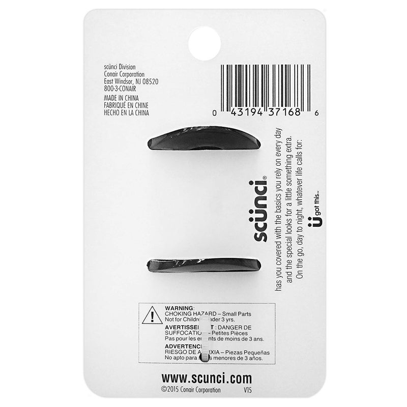 Scunci No-Slip Grip 5.5 cm Jaw Clips, women unisexAll Day Hold, 2-Count Per Pack (1-Pack Total) - Image 4