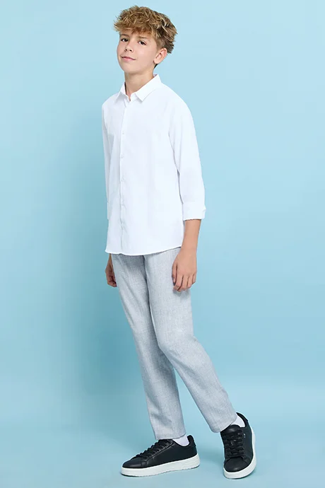 أر أند بي Solid Pants with Button Closure