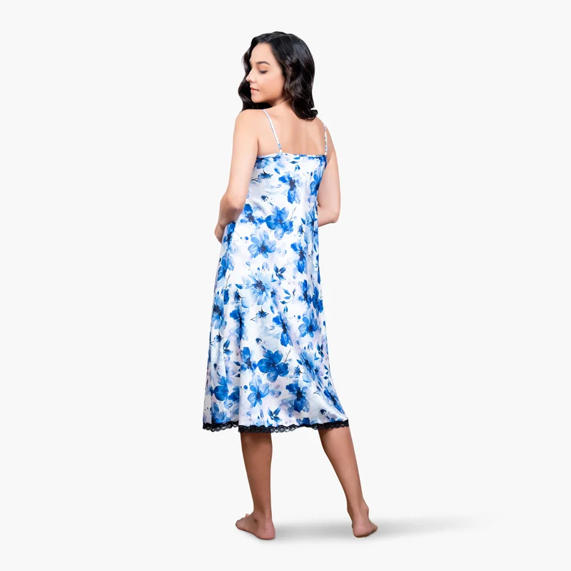 Aadaraya Aadaraya All-Over Floral Print Slip Dress
