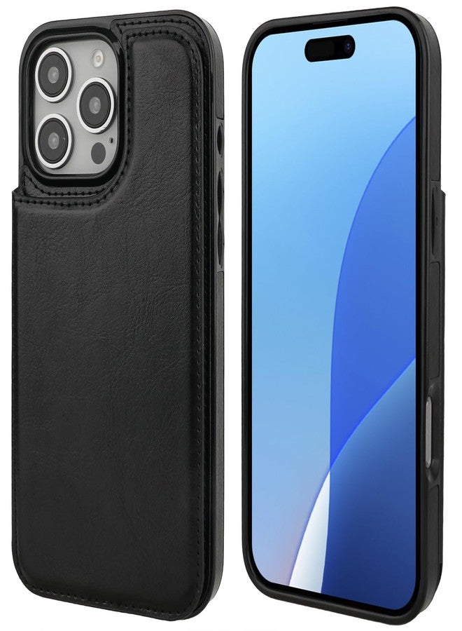 OT ONETOP جراب محفظة Onetop متوافق مع iPhone 16 Pro Max مع حامل بطاقات، جراب من الجلد الصناعي مع فتحات للبطاقات، مشبك مغناطيسي مزدوج وغطاء متين مقاوم للصدمات 6.9 بوصة (أسود) - Image 3