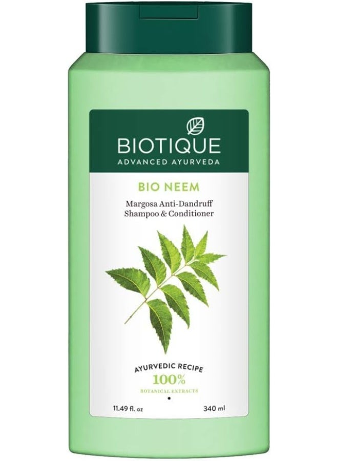 بيوتيك شامبو وبلسم بيوتيك فريش نيم المضاد للقشرة | يُكافح القشرة | يُزيل الجفاف والتقشر والحكة | يُضفي على الشعر مظهرًا منعشًا ولامعًا | مناسب لجميع أنواع البشرة | 340 مل - Image 1