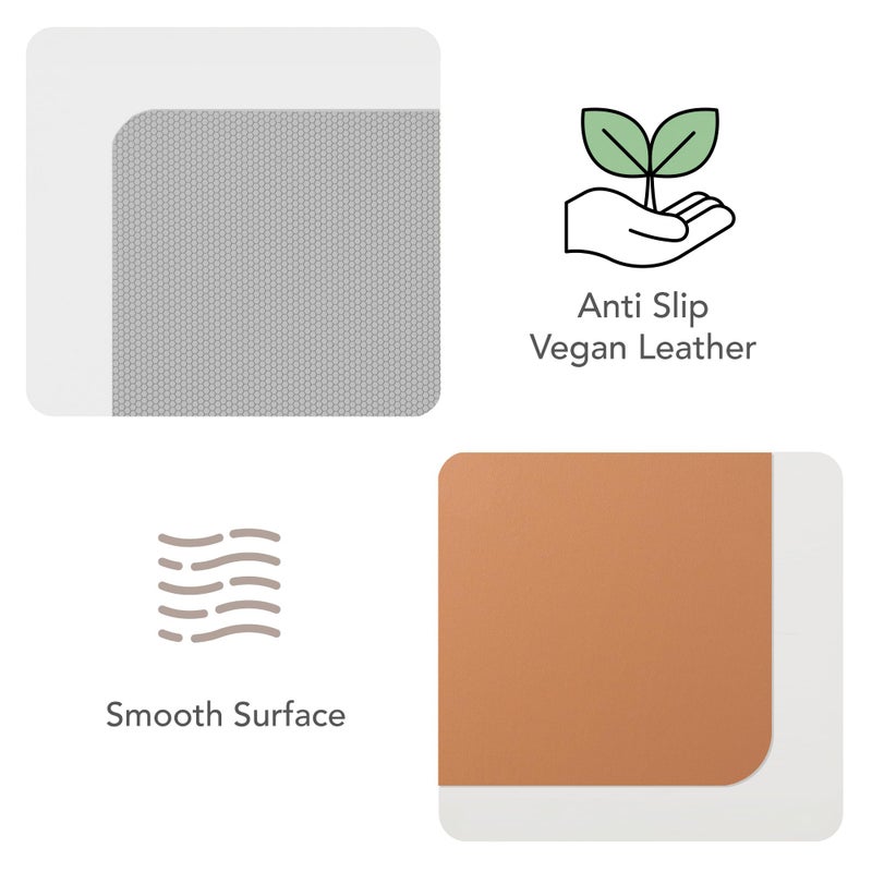 SenseAGE Slim Mouse Pad for Home/Office, Portable Mouse Mat for Computer & Laptop, Fabric Style Vegan Leather, Non-Slip Base, Compatible with Laser and Optical Mouse, 8.66â€ x 8.66â€ (Light Grey) - Image 5
