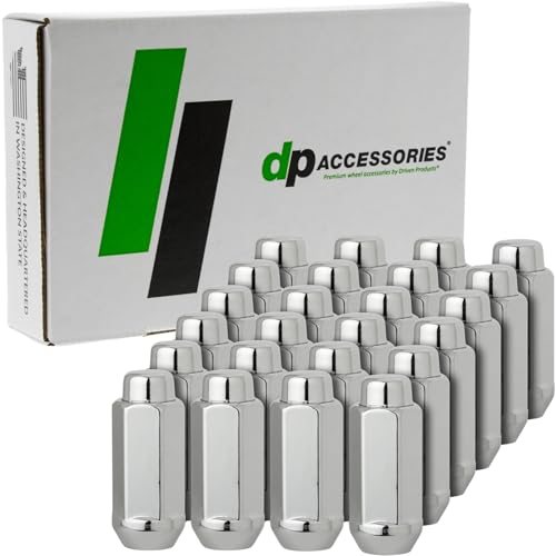 DPAccessories صواميل العجلات DPAccessories كروم 9/16-18 - نهاية مغلقة XXL بروز جوزة - 22 مم (7/8") سداسي - 2.35" ارتفاع - مجموعة من 24 - D3613XL-2305/24 - Image 1