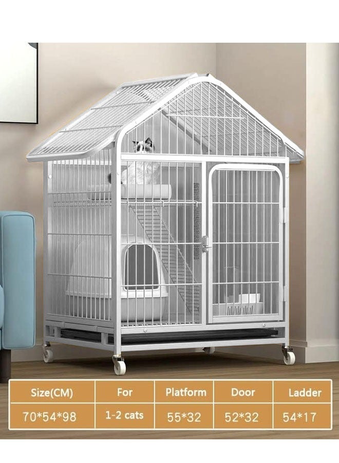 NKX Stackable Heavy Duty Luxury Foldable Pet Cage with Door - Image 2