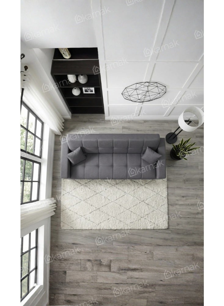 Karnak Alba 2-in-1 Sofa Cum Bed 3 Seater Convertible Sleeper Sofa with Storage & Cushions (Grey) - Image 5