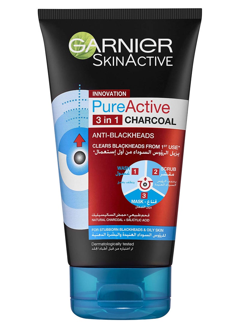 Garnier Garnier SkinActive PureActive Charcoal 3in1 150ml 