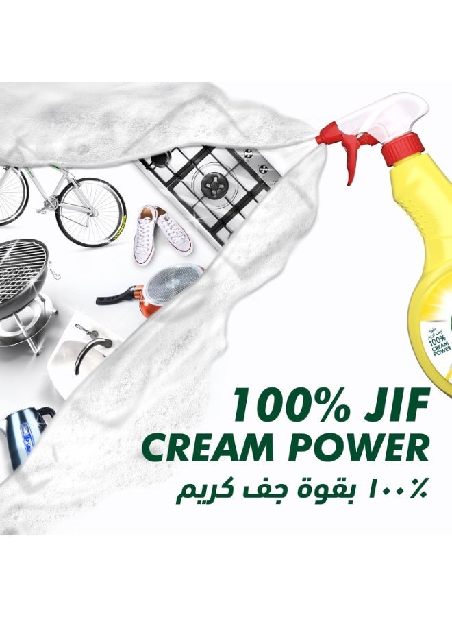 Jif All Purpose, Ultra Degreaser Spray, Lemon, 100% cream power, 470ml - Image 3