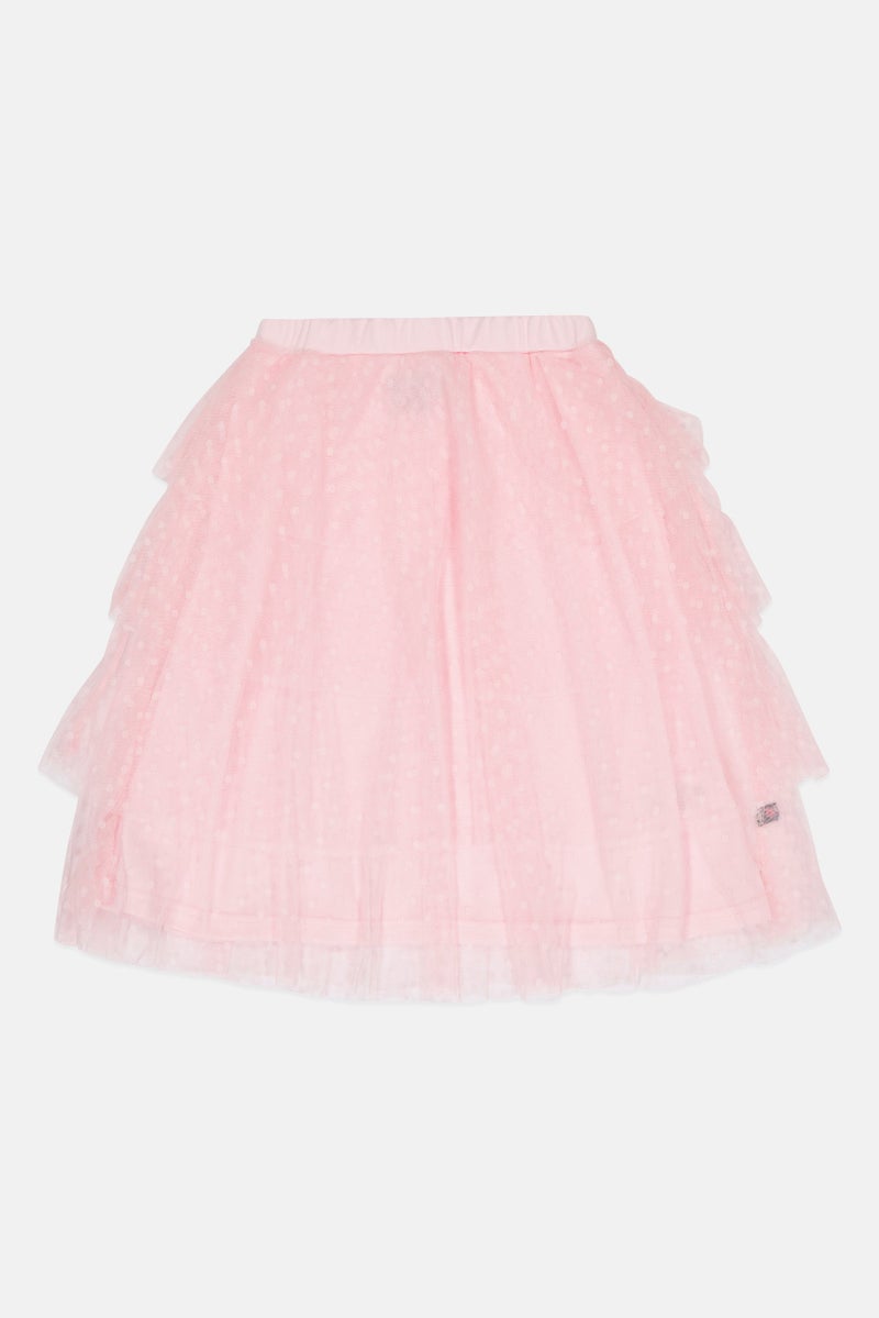 Limited Too Kids Girl 3 Pcs Solid Blazer And Skirt With Top Set, Pink - Image 4