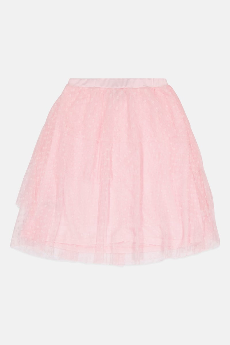 Limited Too Kids Girl 3 Pcs Solid Blazer And Skirt With Top Set, Pink - Image 5