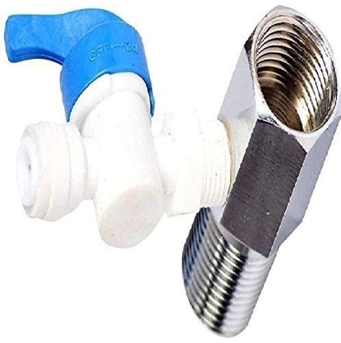 Ion Blue RO Inlet Ball Valve DV Set with Connection for ROUVUF Water Purifiers Filter Tap Mount  - Image 1
