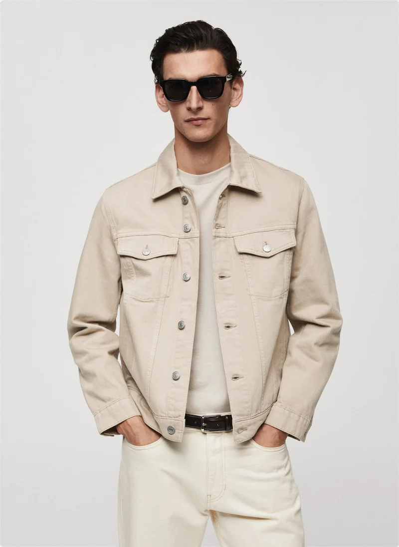 مانجو مان Pocket Detail Denim Jacket