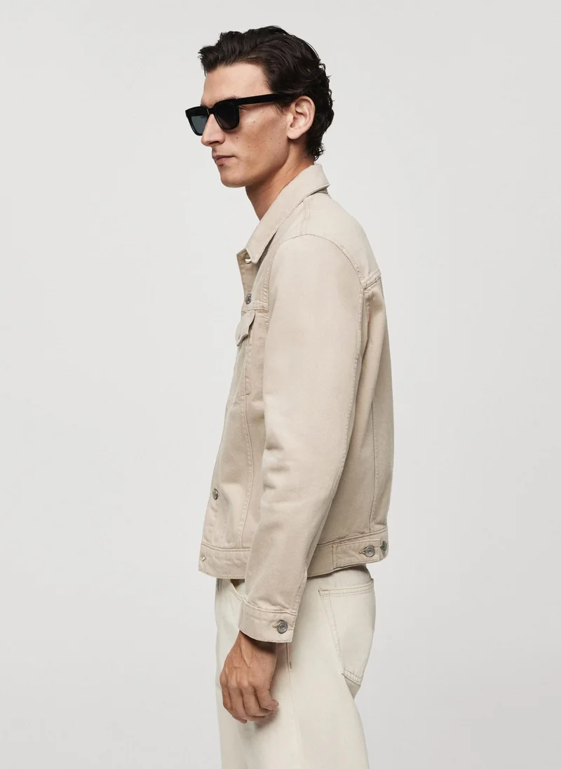 مانجو مان Pocket Detail Denim Jacket