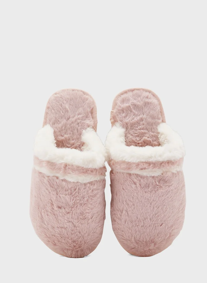 Ginger Comfy Flannel Womens Bedroom Slippers