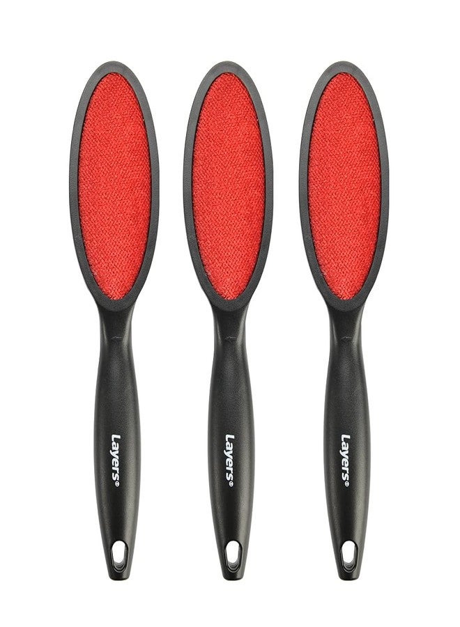 Layers 3 Pack Lint Remover 2 Sided Lint Brush, Magic Travel Brush, Clothes Lint Roller - Image 1