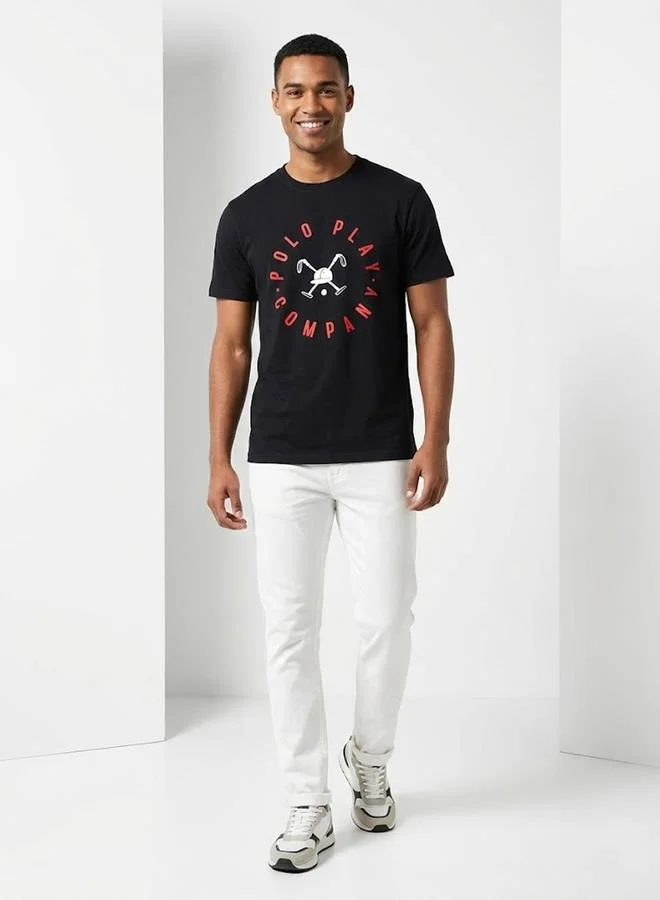 Polo Play Men Graphic Logo Crew Neck T-Shirt