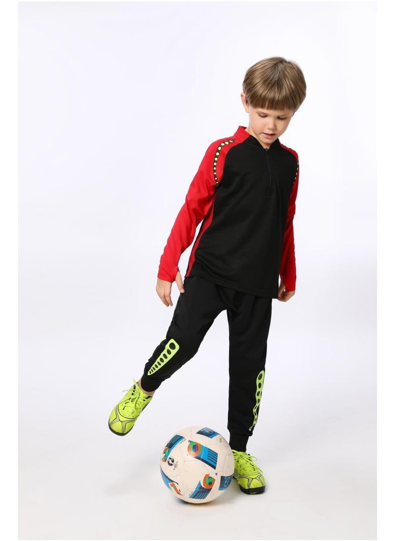 KUYING Children's High Elasticity Tight Fitting Clothing Sports Fitness Set Quick Drying Training Suit 