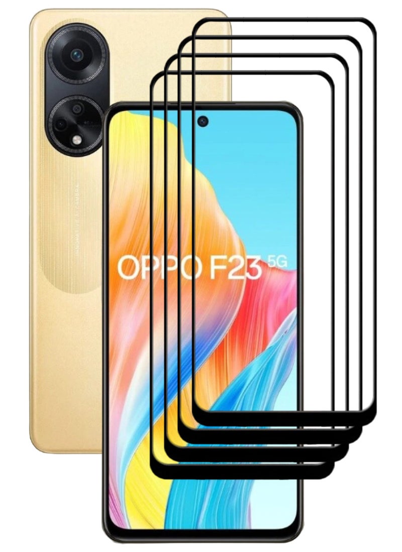 ACLIX 4 Pieces Antistatic ESD Dustproof Premium Quality High Definition Tempered Glass Screen Protector Designed For Oppo F23 - Image 1
