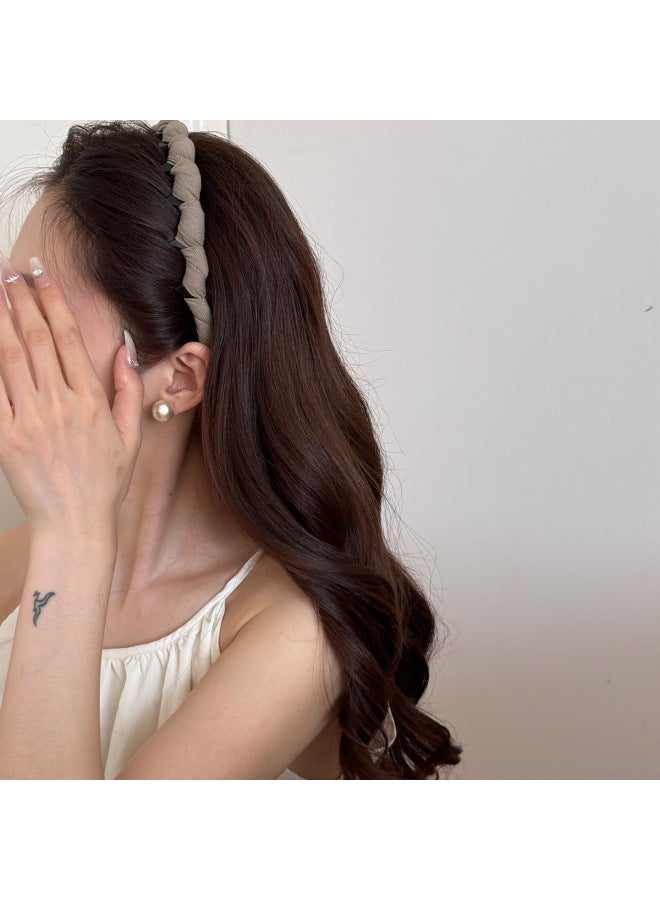 ساتين عصابة رأس غير قابلة للانزلاق ذات أسنان من الساتان للنساء، إكسسوار شعر جديد متعدد الاستخدامات للارتداء اليومي بتاج عالٍ - Image 4