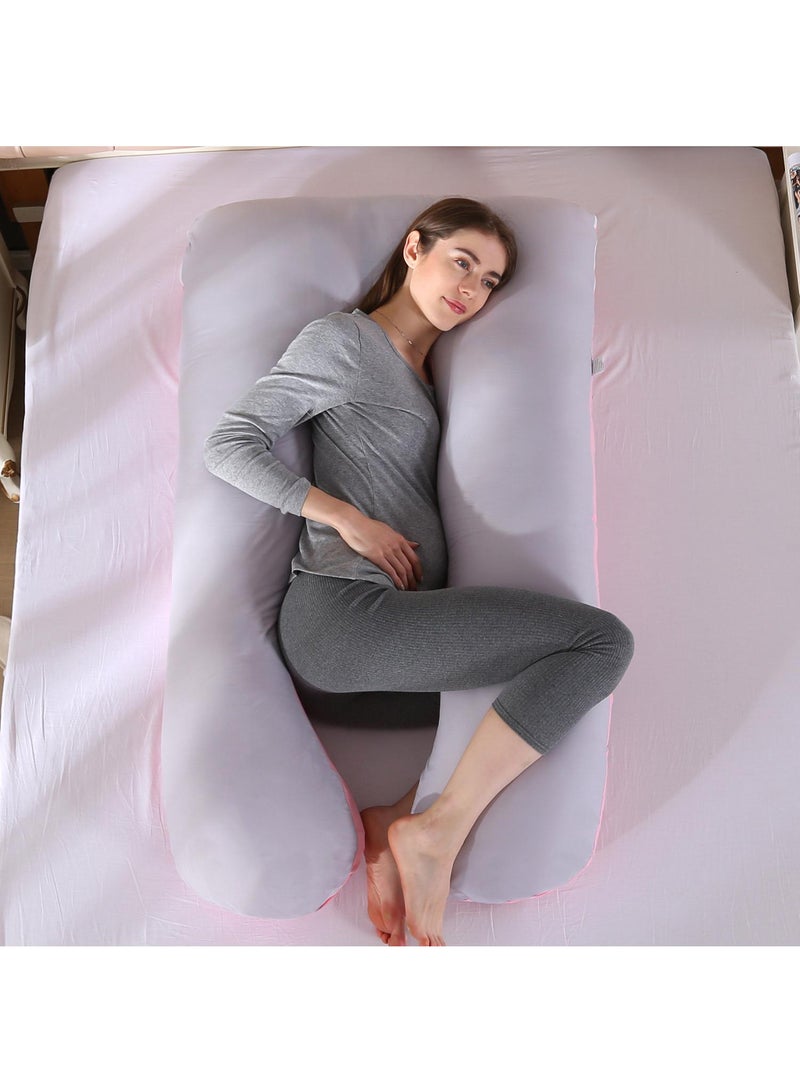 Bluejw U-Shaped Full Body Pregnancy Cotton Pillow 80x155cm - Image 1