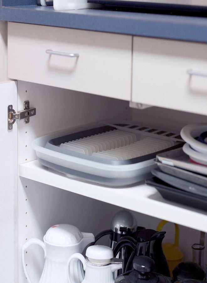 بريب ووركس رف أطباق قابل للطي من بروجريسيف إنترناشونال مع لوح تصريف، موديل CDD-100، مثالي لحوض غسيل الأطباق في المركبات الترفيهية وأحواض التخييم. - Image 5