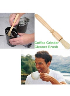 Oasisgalore Coffee Grinder Cleaning Brush, Coffee Brush With Wood Handle Natural Bristles Pastry Brush  - Image 3