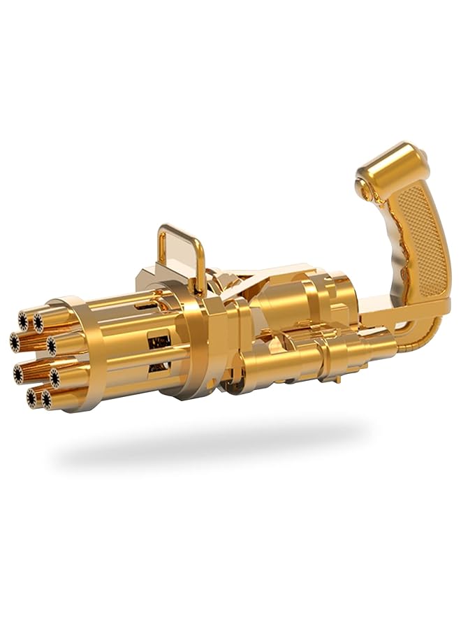 Little Story 8 Holes Bubble Machine Kids Gun Golden - Image 1