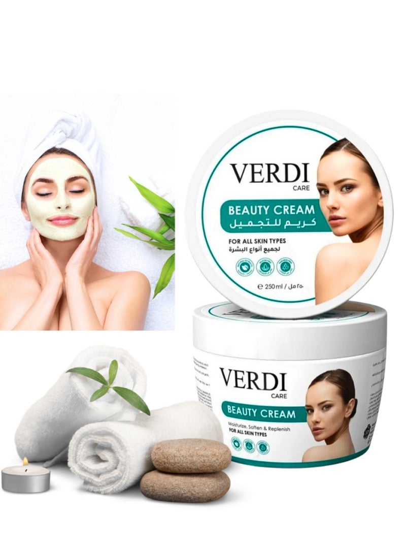 Verdi Verde Beauty Cream Moisturizes, Softens and Nourishes for All Skin Types 250ml - Image 1