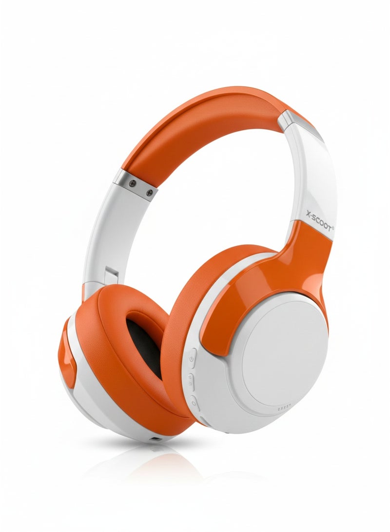 X-SCOOT XS-656 Wireless Stereo Headphones , Hi-Fi Sound, 40mm Drivers, HD Mic with Noise Reduction, Foldable Design, TF Card Support, USB-C Charging, Long Battery Life - Image 1