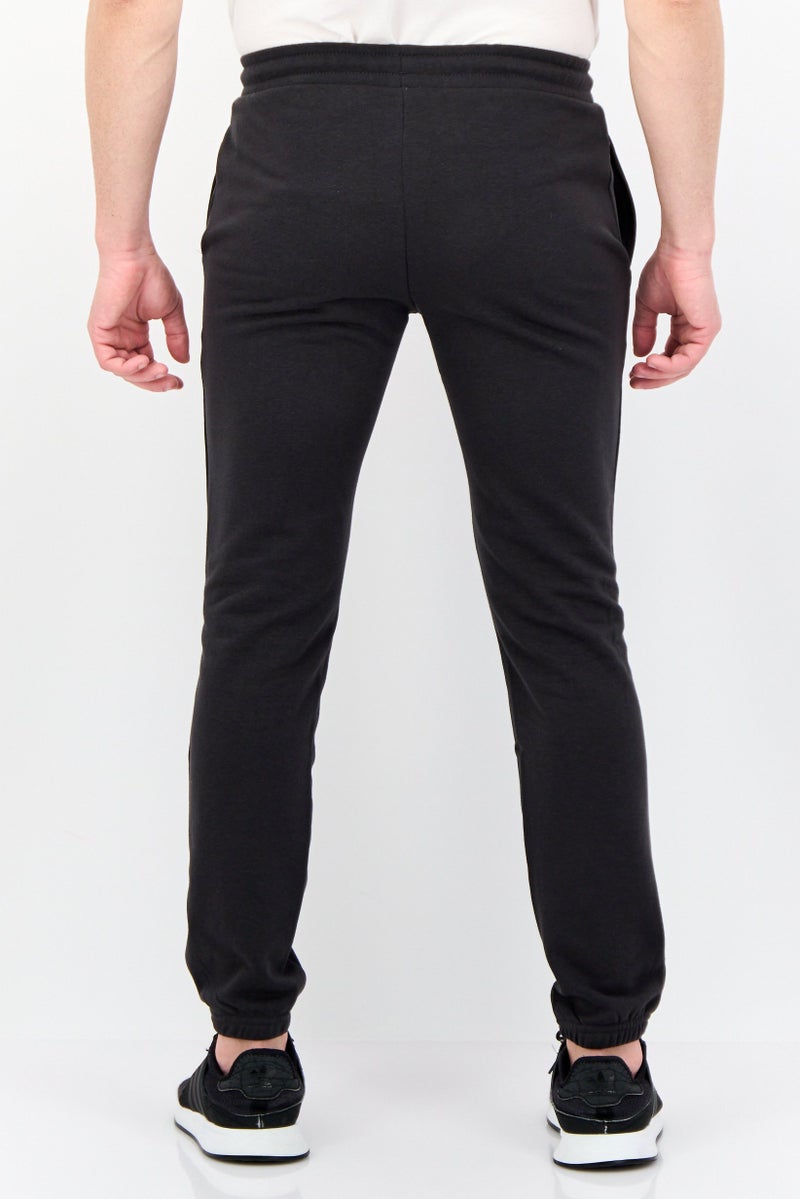 TapouT Men Regular Fit Drawstring Brand Logo Jogger Pants, Dark Grey - Image 3