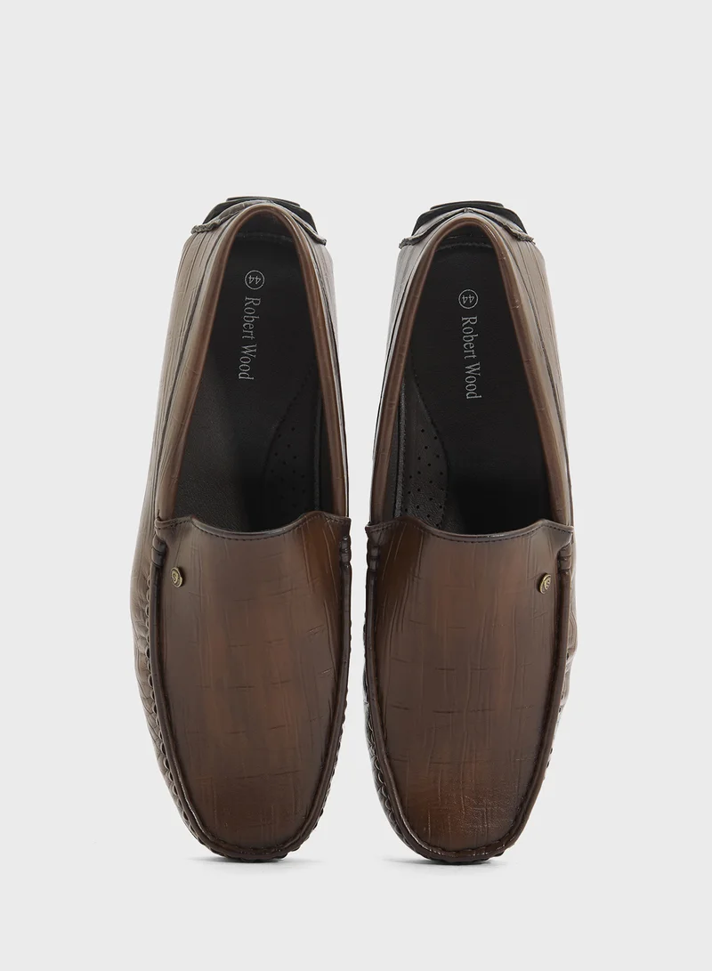 Robert Wood Croc Emboss Loafers