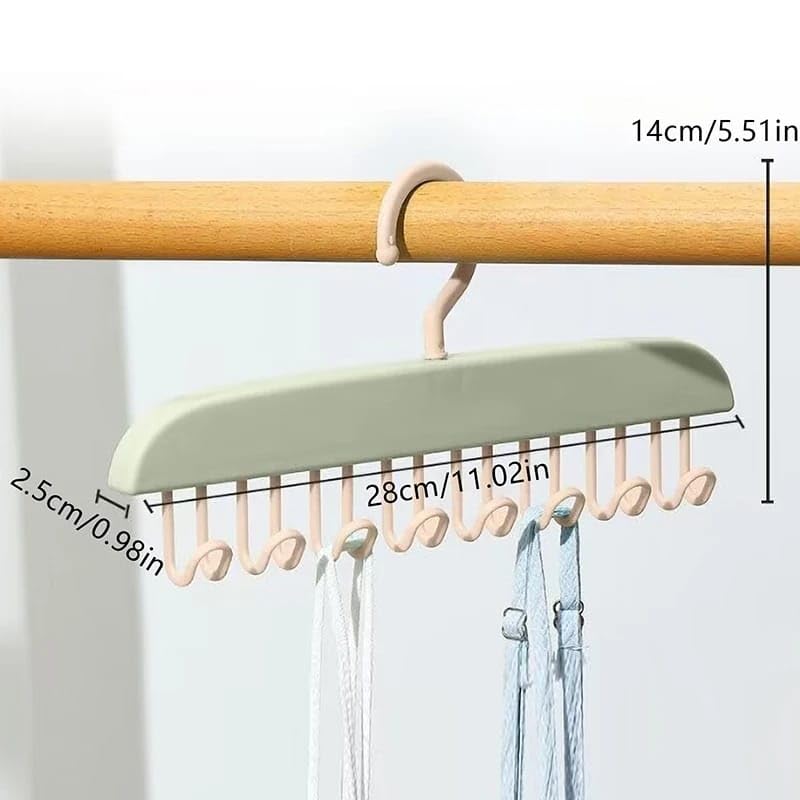 kunya KUNYA Space Saving Hanger LongLasting Bra Organize Compact Storage Design Wardrobe Organizer Durable Material Closet Storage Saver Tie and Bra Holder Dress Hanger Pack Of 2  - Image 3
